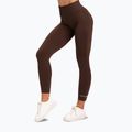 Leggings allenamento donna Gym Glamour Push Up cioccolato