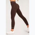 Leggings allenamento donna Gym Glamour Push Up cioccolato 5