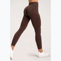 Leggings allenamento donna Gym Glamour Push Up cioccolato 6