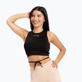 Top da allenamento donna Gym Glamour Tied nero