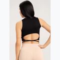 Top da allenamento donna Gym Glamour Tied nero 2