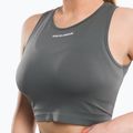 Top da allenamento donna Gym Glamour Tied grigio argento 4