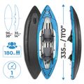AQUASTIC Delft 11'0'' blu kayak gonfiabile per 2 persone 15