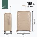 Valigia da viaggio grande KADVA Brava 115 l beige 3