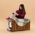Calze da sci per bambini KADVA Woolan Jrg grigio/rosa 3