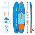 Set tavola SUP gonfiabile AQUASTIC Perth 10'8" all-round blue 24