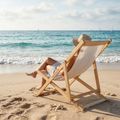 Lettino da spiaggia AQUASTIC Sunlito beige 3