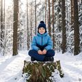 Giacca imbottita per bambini Kadva Zippi KDG WP 5K/3K blu 7