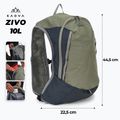 Zaino da trekking KADVA Zivo 10 l grigio 2
