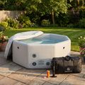 Piscina gonfiabile AQUASTIC ONSEN drop stitch 1400 l 186 cm grigia 19