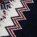 Maglione da uomo Woolcano SWT1091 Granatowy/Kremowy 4