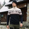 Maglione da uomo Woolcano SWT1091 Granatowy/Kremowy 11