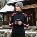 Maglione da donna Woolcano SWT1094 Czarny/Kremowy/ Czerwony 10