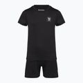 Completo da calcio per bambini OneTeam Precision Set maglia e pantaloncini nero 6