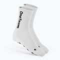 Calzettoni da calcio per bambini OneTeam Precision Grip non-slip 2-pack white