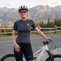 Maglietta da ciclismo donna ATTABO TEVRA con zip corta nera 15