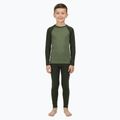 Completo termico per bambini WOOLCANO Merino SET0982 khaki