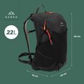 KADVA Aventura 22 l zaino da trekking nero 22