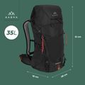 Zaino da trekking KADVA Sendero 35 l nero 21
