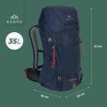 Zaino da trekking KADVA Sendero 35 l blu acciaio 23