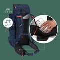 KADVA Sendero 35 l zaino da trekking blu acciaio 25