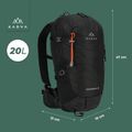 KADVA Escapada 20 l zaino da trekking nero 18