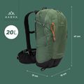 Zaino da trekking KADVA Escapada 20 l verde 15
