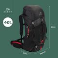 Zaino da trekking KADVA Vagabundo 40 l nero 25