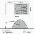 Tenda da campeggio per 3 persone KADVA Kavio 3 verde 23