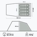 KADVA Kavio 4.1 Tenda da campeggio per 4 persone verde 18