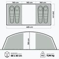 KADVA Kavio 4.2 Tenda da campeggio per 4 persone verde 22