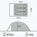 Tenda da campeggio per 3 persone KADVA Expedit 3 pro verde 22