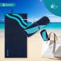 AQUASTIC Asciugamano Wavey blu navy/blu 10