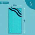 Asciugamano AQUASTIC Wavey blu/verde 9