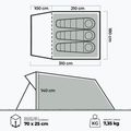 Tenda da campeggio gonfiabile per 3 persone KADVA AIRcamp 3 verde 15