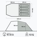 Tenda da campeggio gonfiabile per 4 persone KADVA AIRcamp 4.4 verde 23