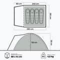 Tenda da campeggio per 4 persone KADVA CAMPdome 4 verde 7