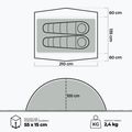 Tenda da trekking ultraleggera per 2 persone KADVA EXPEDIT 2 PRO grigio-verde 7