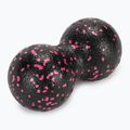 Palla per massaggio doppia TREXO TRX-MSP008 8 cm nero/rosa