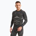 Completo di biancheria intima termica maschile KADVA Streif Set senza cuciture nero 4