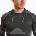 Completo di biancheria intima termica maschile KADVA Streif Set senza cuciture nero 6