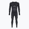 Completo di biancheria intima termica maschile KADVA Streif Set senza cuciture nero 15