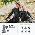 Completo di biancheria intima termica maschile KADVA Streif Set senza cuciture nero 2