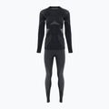 Completo di biancheria intima termica da donna KADVA Streif W Set senza cuciture nero 14