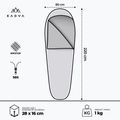 Sacco a pelo KADVA Light 1000 L grigio sinistro 3