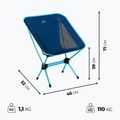 Sedia da campeggio pieghevole KADVA Sego Low ultraleggero blu 2