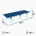 Letto da campeggio KADVA Lito ultraleggero blu 2