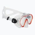 AQUASTIC Jetty set snorkeling maschera + boccaglio rosso 2