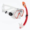 Set da snorkeling per bambini AQUASTIC Maschera da minatore + boccaglio rosso