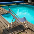 Lettino da giardino con regolazione KADVA LSR01310 grigio 5